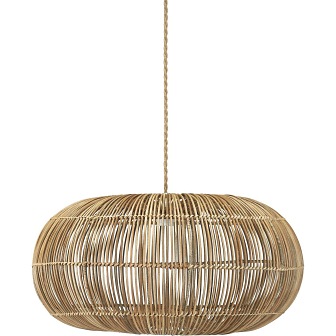 Rattanowa lampa kula Zuri naturalna 61cm